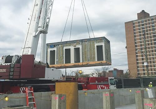 module being craned